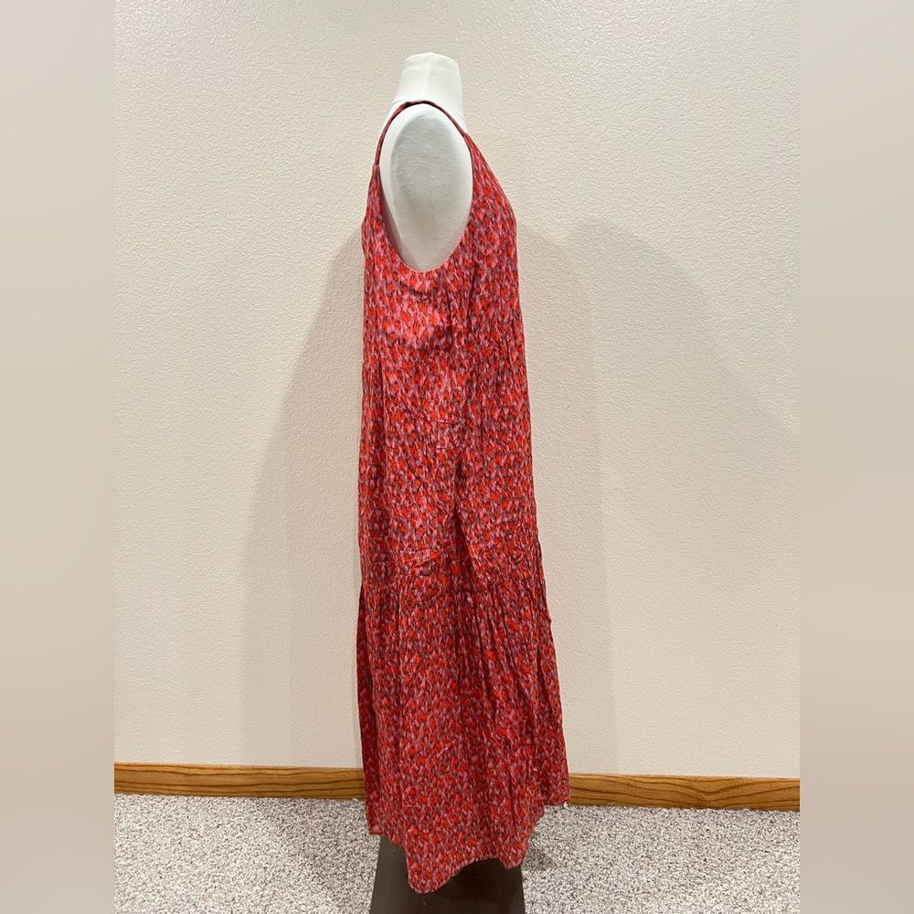 Joie Red Tiered Maxi Dress in Tea Rose NWT Size XL - Picture 7 of 15